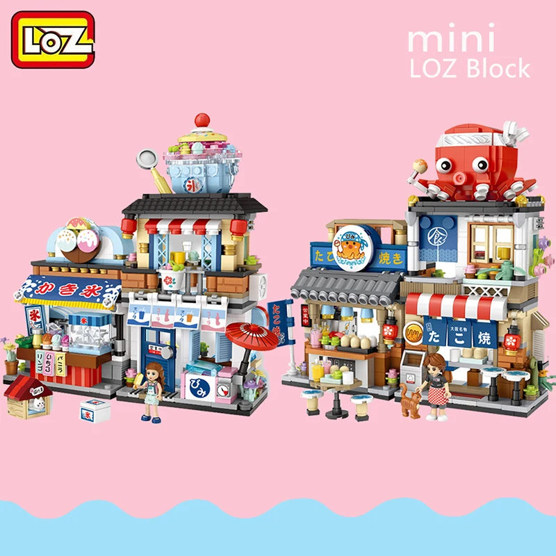 

Loz Architecture Model Bricks Toys Mini City Street View Figure DIY Assembly Hotel Restaurant Blocks Educational Toys for Kids