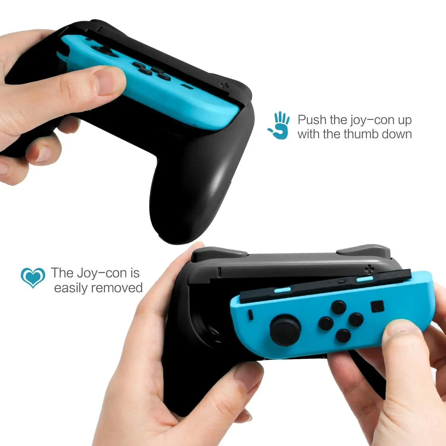 Joycon Halterung Ständer Halter kompatibel für Nintendo Switch & OLED JOY CON Controller Gamepad Griff Handgriff Zubehör
