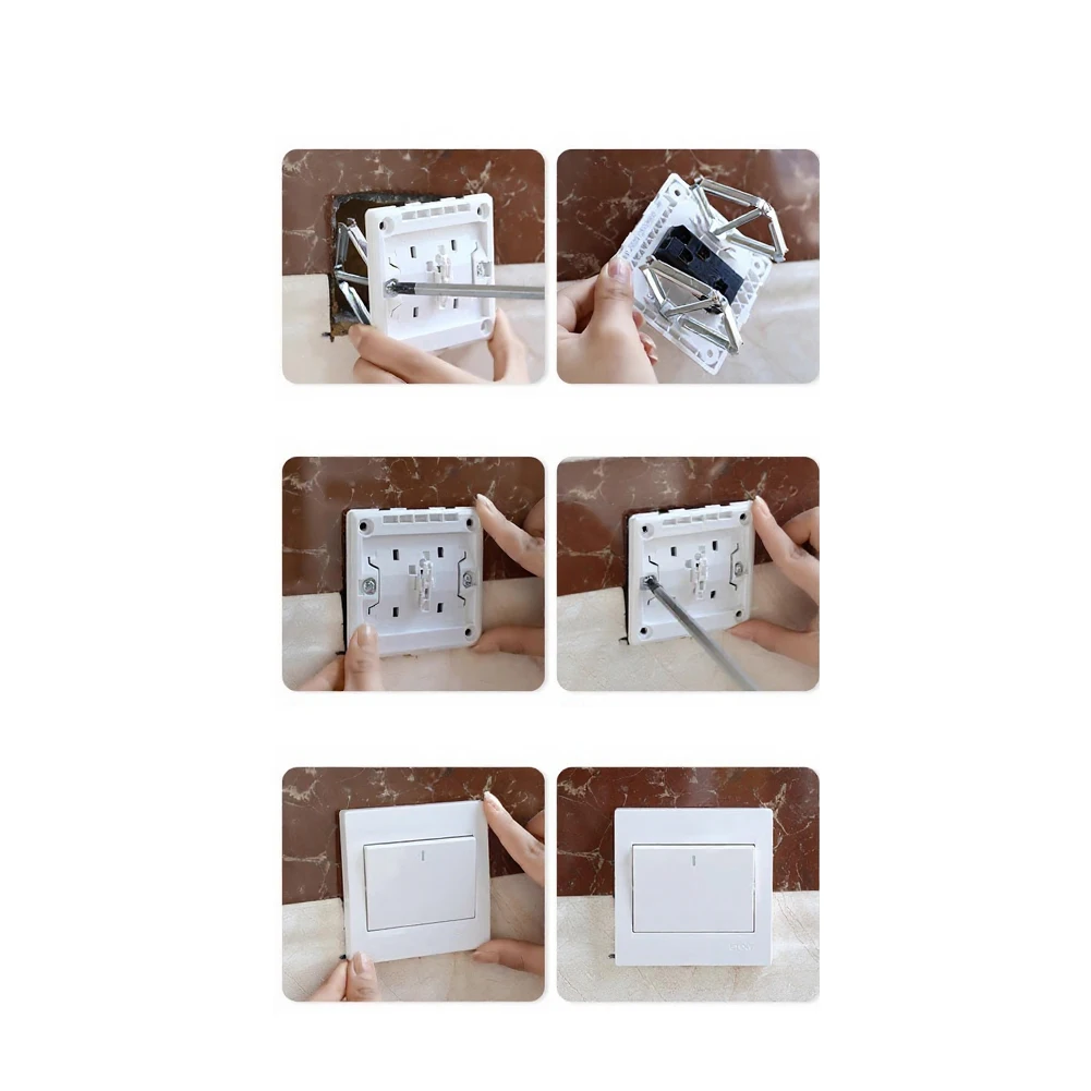 20pcs Socket Repair Tool Kit for Type 86 Junction Boxes Switch Boxes Metal Construction Toothed Diamond Design