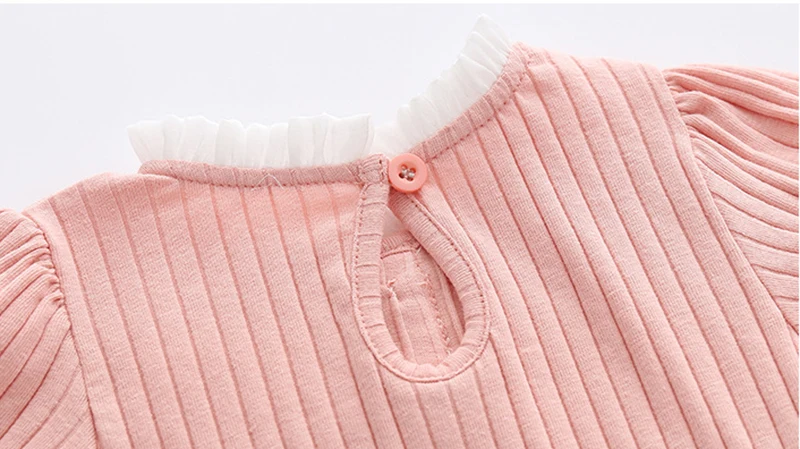 Newborn Infant Baby Girl Cotton Bodysuit Short Sleeve Pink Ruffles Bodysuits For 0-24 Months Fashion Girls Jumpsuit