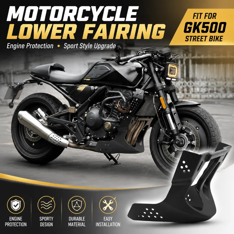 motorcycle-lower-fairing-engine-cover-belly-pan-under-cowl-spoiler-black-body-kit-for-gk500-street-bike