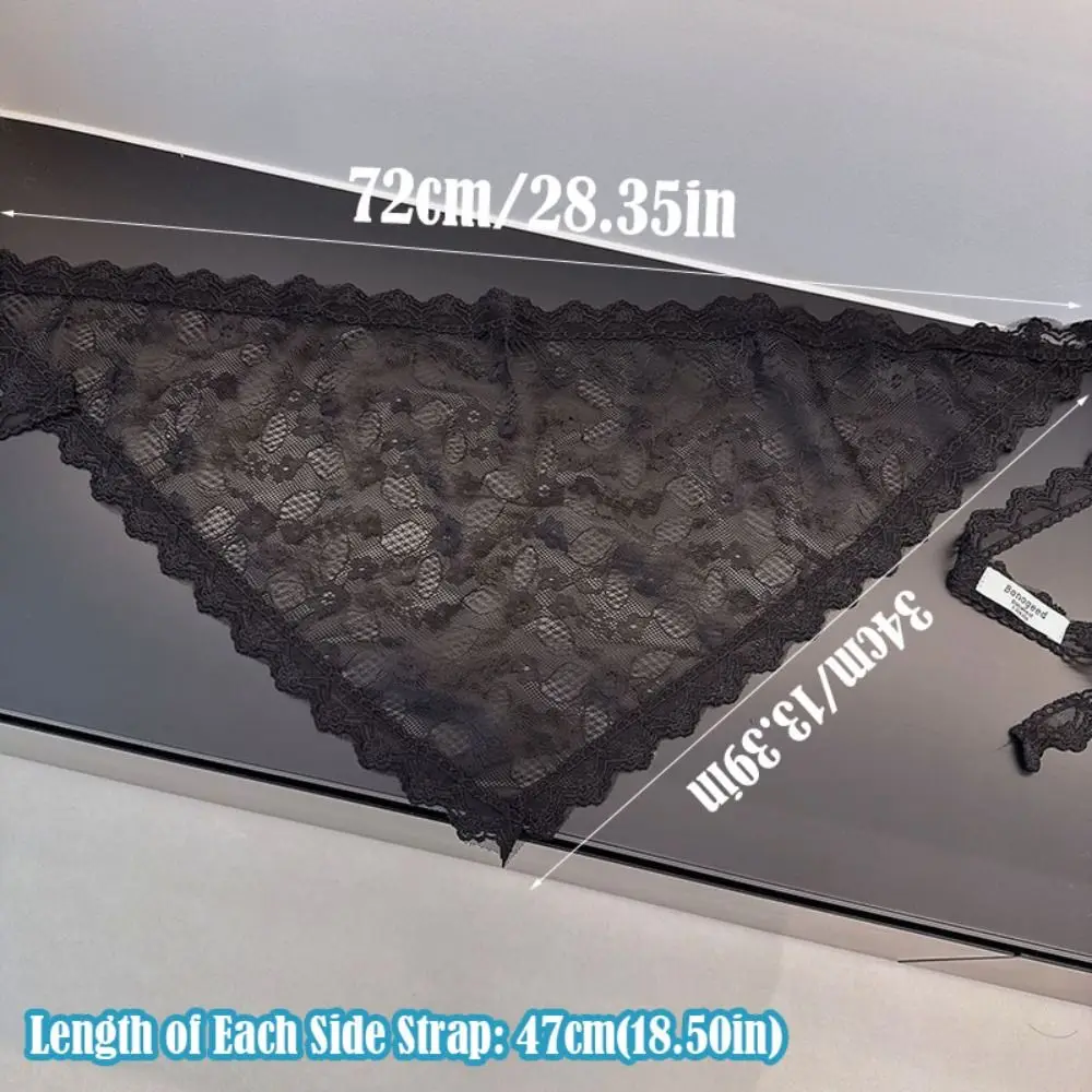 Koreanischer Blumenspitzen-Minirock mit Schnürung, Y2K-Streetwear, Spitze, Dreieckstuch, Schürze, Wickelrock für Damen