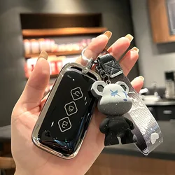 TPU key protect case cover keychain For Baojun 510 730 360 560 RS-5 530 630 for Wuling Hongguang S Car Styling Accessories