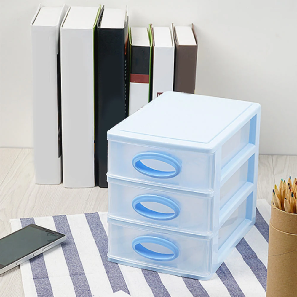 1pc Multi-Functional Storage Box Thickened Plastic Cabinet Drawer Desktop Stationery Organizer Household Box Decorative