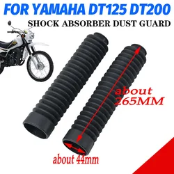 Motorcycle Front Fork Covers Rubber Gaiters Gators Shock Boots 2 Clamps For YAMAHA DT125 DT200 DT 125 DT 200 DT 1985 1986 1987