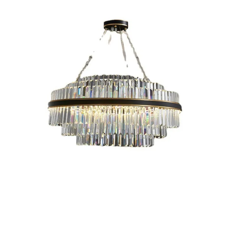 

Light luxury crystal chandelier living room main light Nordic modern simple atmosphere dining room chandelier high-end bedroom l