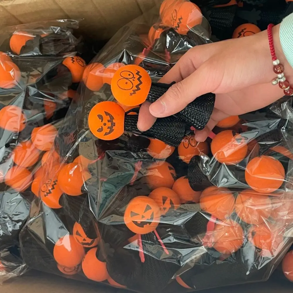 Lalka Halloweenowa Skacząca Dynia z Głową Dyni, Halloweenowy Skaczący Elf, Plastikowa Lalka, Czarna Zabawka Skacząca z EVA, Dynia Skacząca