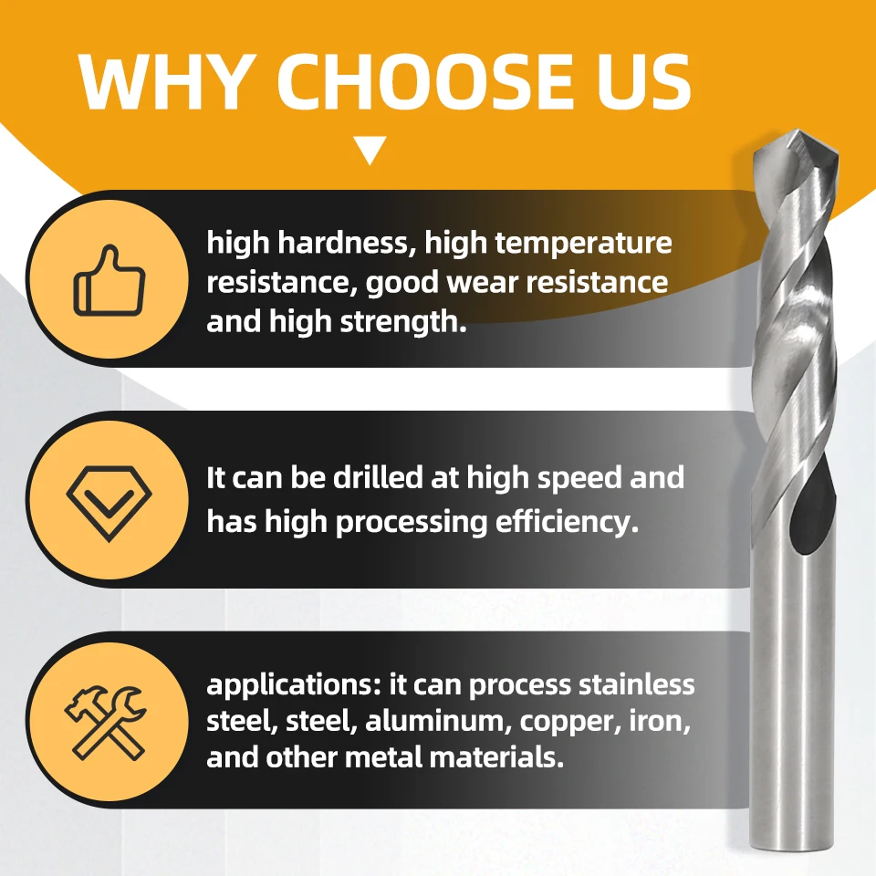Ristip-brocas de carburo de tungsteno HRC50 °, herramienta de perforación de acero, para metalurgia dura, CNC, 0,5-20,0mm