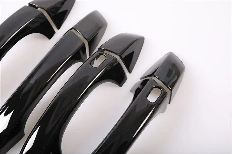 Black Chrome Car Door Handle Cover Trim Sticker Styling Accessories For Volkswagen VW Golf 6 MK6 Skoda SUPERB 2009-2013