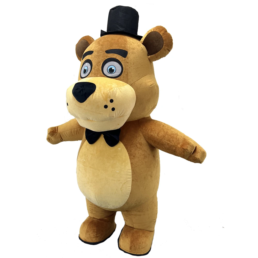 SAYGO-Fato inflável de mascote Freddy Bear adulto, Fato Cosplay de Urso Marrom, Interpretação, Traje de Vestir, Festa de Carnaval, 2m