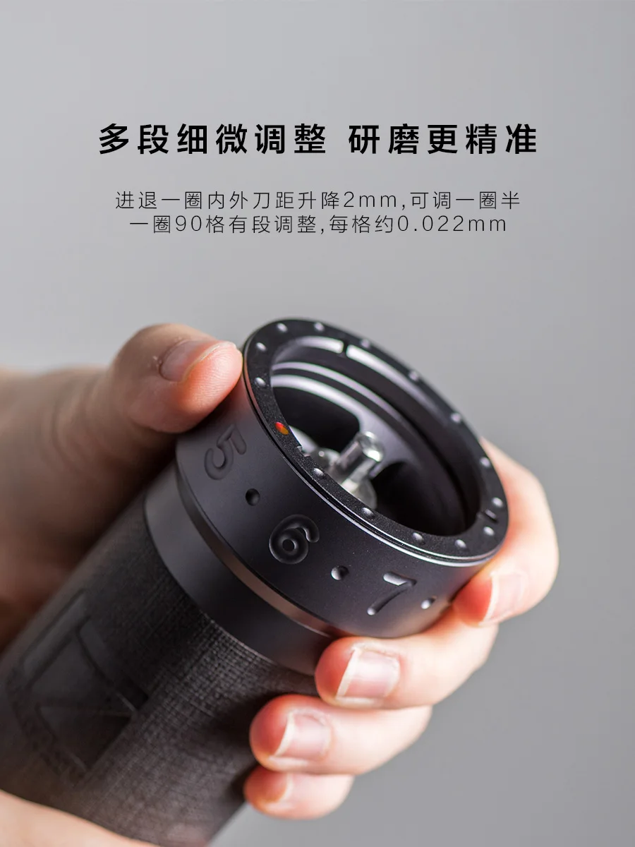 1Zpresso ZP6 수동 커피 연마기, 주로 푸어오버용으로 설계된 미세 조정 메커니즘, 48mm 버