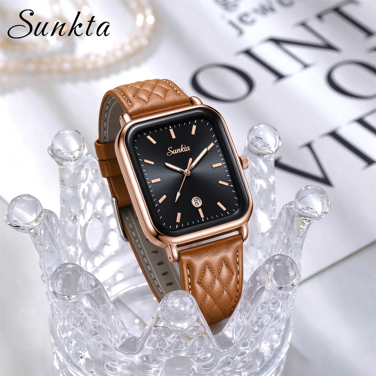 LIGE Women Watches Fashion Square Quartz Watch Casual Stainless Steel Strap Ladies Wristwatches Clock Gift Reloj Mujer reloj