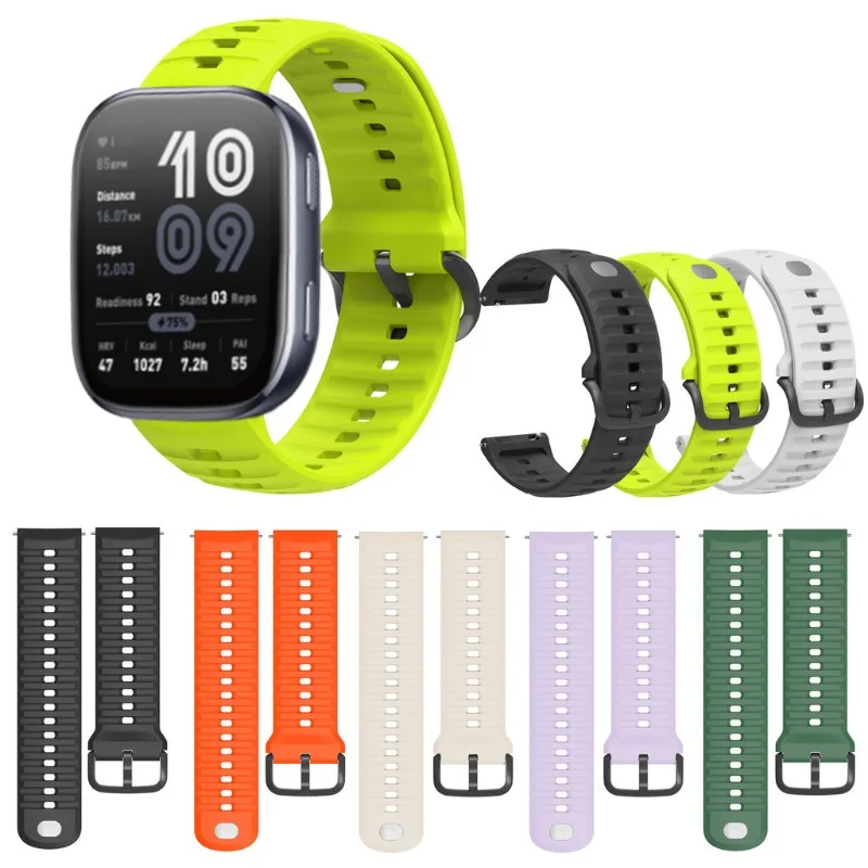 Bracelet de montre en Silicone de 22mm, pour Huami Amazfit Bip6 Bip5 Pro Unity A2435 A2215 A2324, Bracelet de remplacement pour Sport
