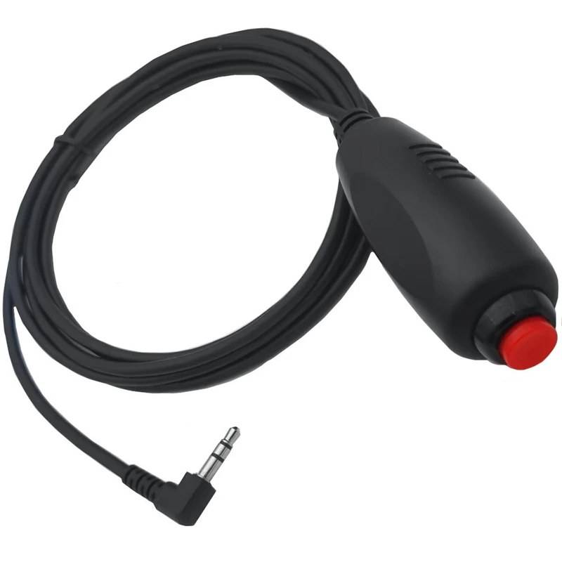 Nurse Call Cord, Red Button Momentary Call Cable for Nurse Station, 6.35mm Plug, 7 Feet, Black (1 PCS)