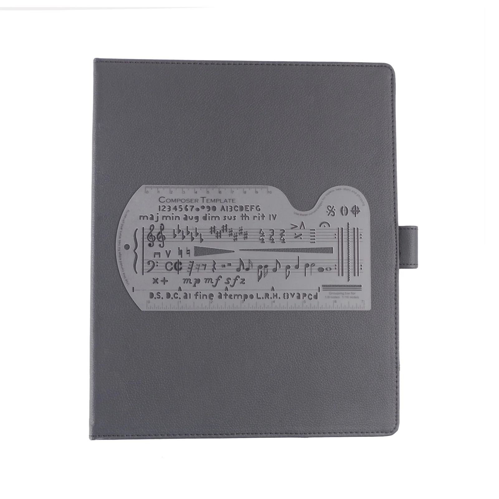 Modello compositore Spartiti da disegno Foglio Righello Doppia bilancia Righello curvo PP Serigrafia trasparente Simbolo musicale