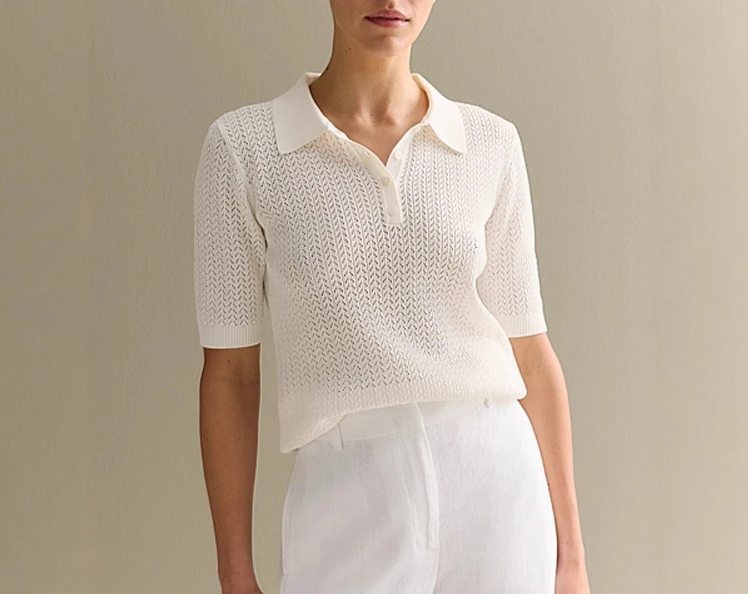 

Versatile Short Sleeve Hollow Knitted Women's Summer Casual Top Women's Pullover