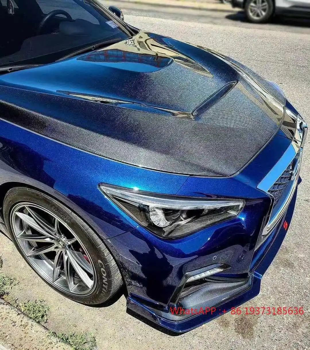 GTS Style Kohlefaser-Haubenentlüftungshaube für Infiniti Q50