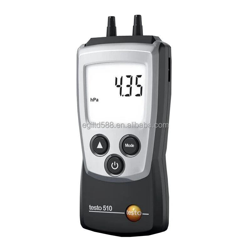 Range 0 to 100 hPa Testo510 Temperature Compensation Manometer Testo 510 Digital Auto-Ranging Differiental Pressure Meter