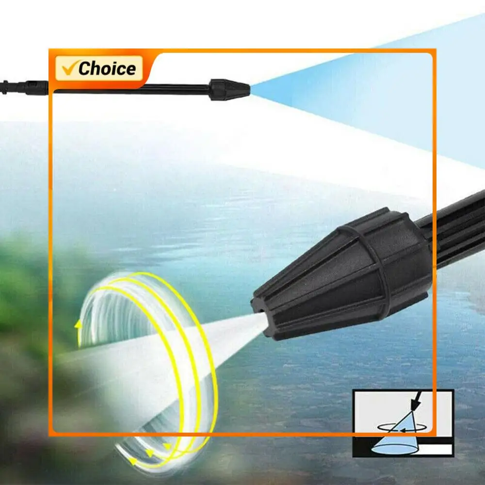 High Pressure Dirt Blaster Turbo Nozzle Water Gun Nozzle Spray Cleaner Extension Rod for Karcher K2-K7 LAVOR VAX BS COMET