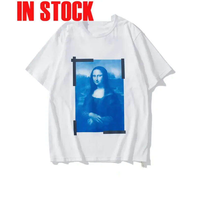 Summer Fashion Top Mens Mona Lisa Printing Tee Top Men Womens Luxury Designer Tshirt Casual Streetwear Shirt Men Tops