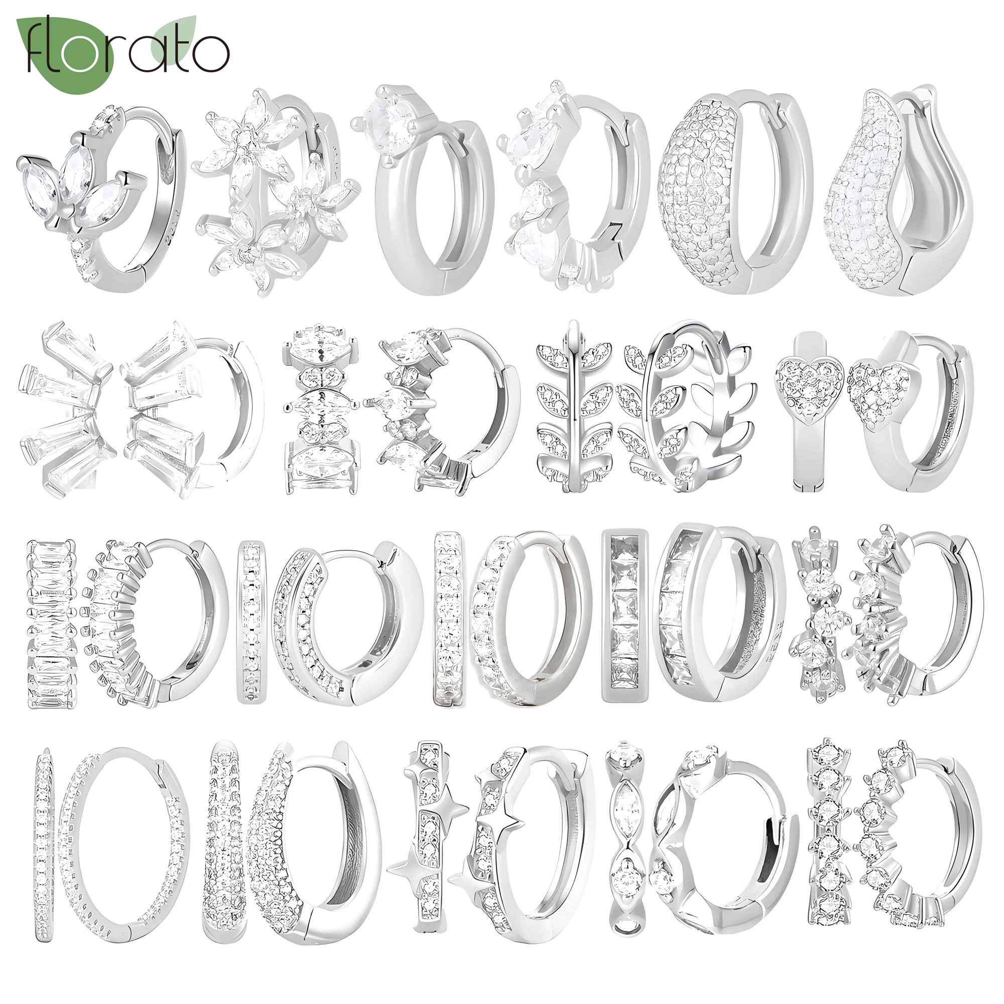 

925 Sterling Silver Needle zircon Small Hoop Earrings for Women 12mm Round Circle Huggie Earring Fashion Ear Piercing Jewelry