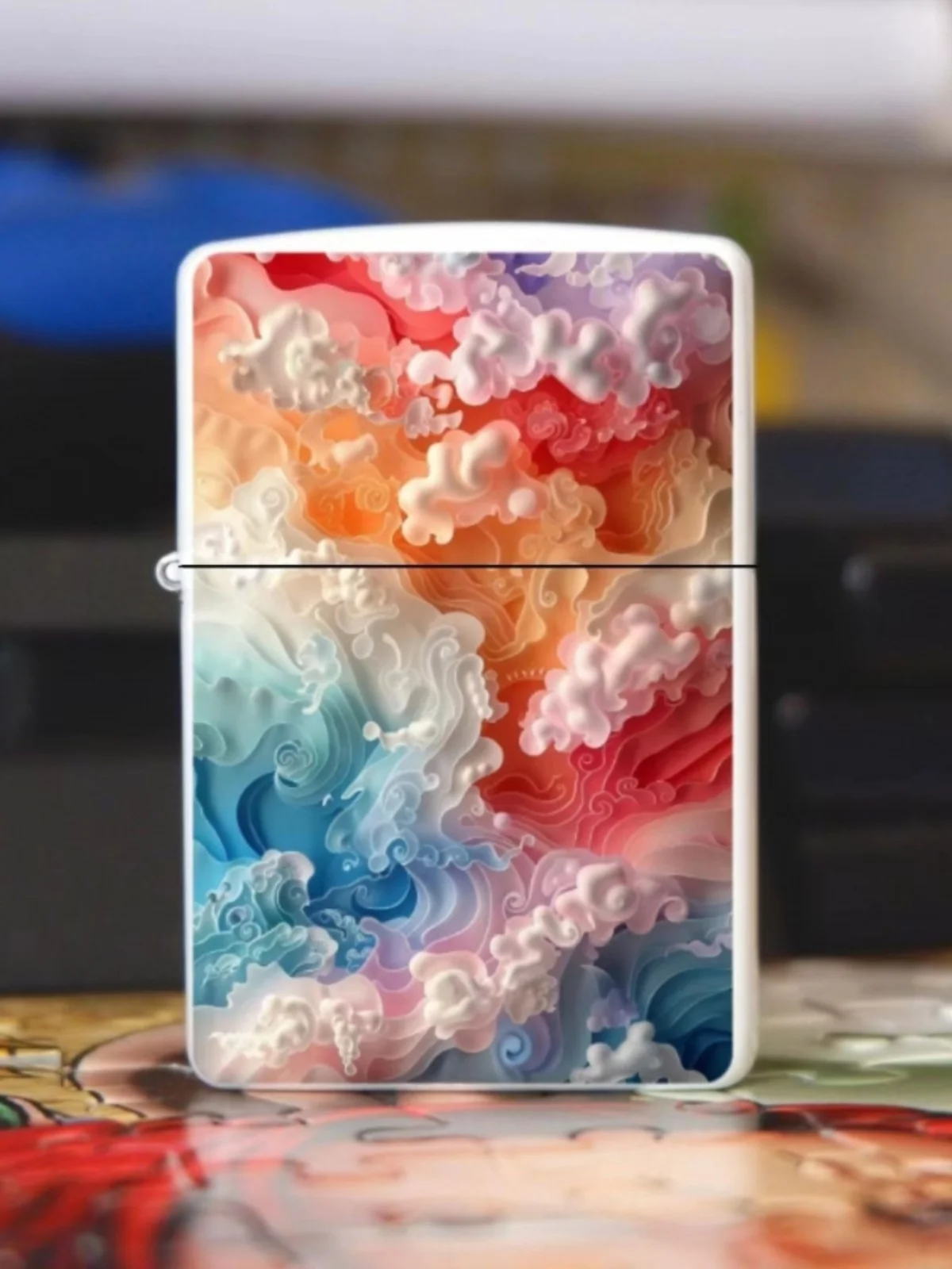 

Trendy Fresh Auspicious Cloud Grinding Wheel Windproof Lighter Creative High-Appearance Gift for Lighter lighter cool lighters