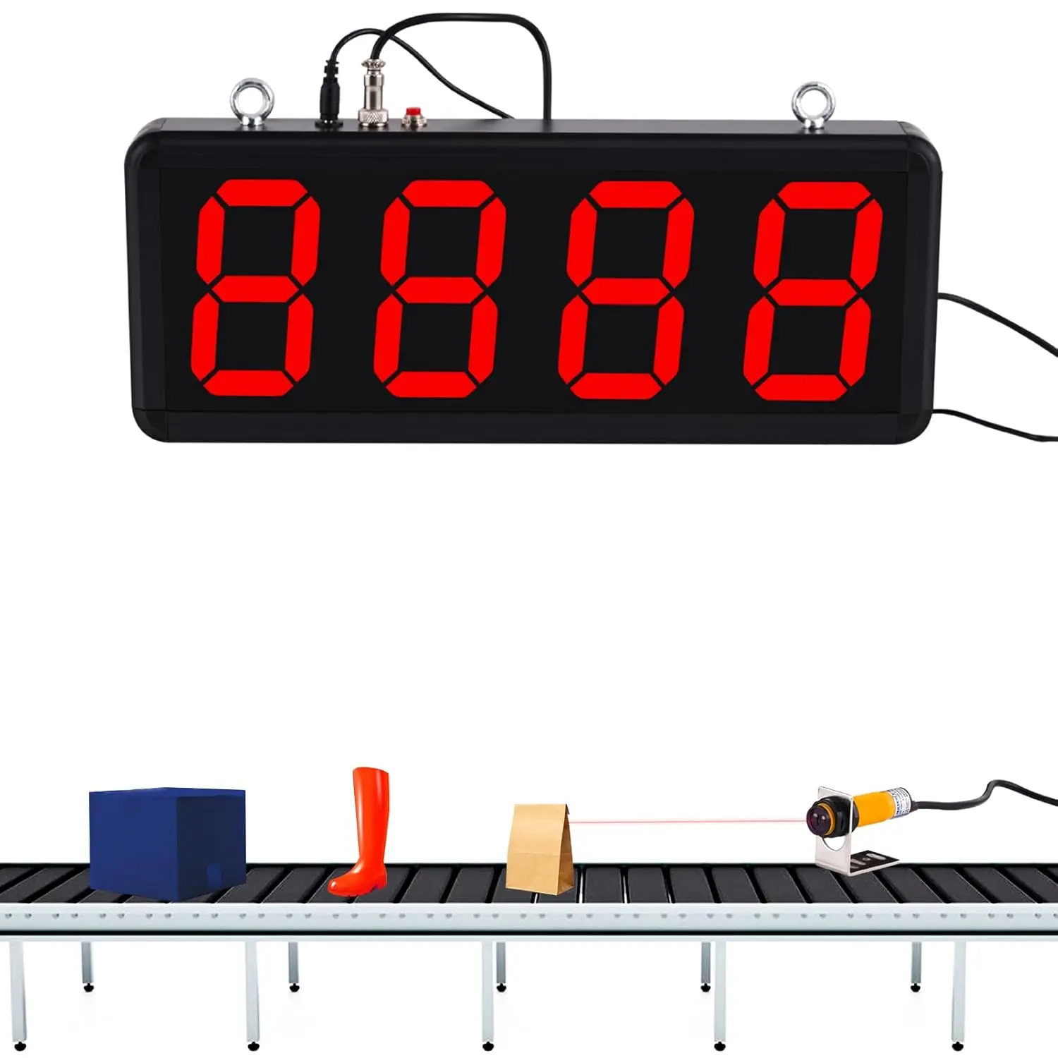 Infrared Sensor Automatic Counting Large LED Digital display 3/4/5/6 Bit Counter for Conveyor Belts 100-240V