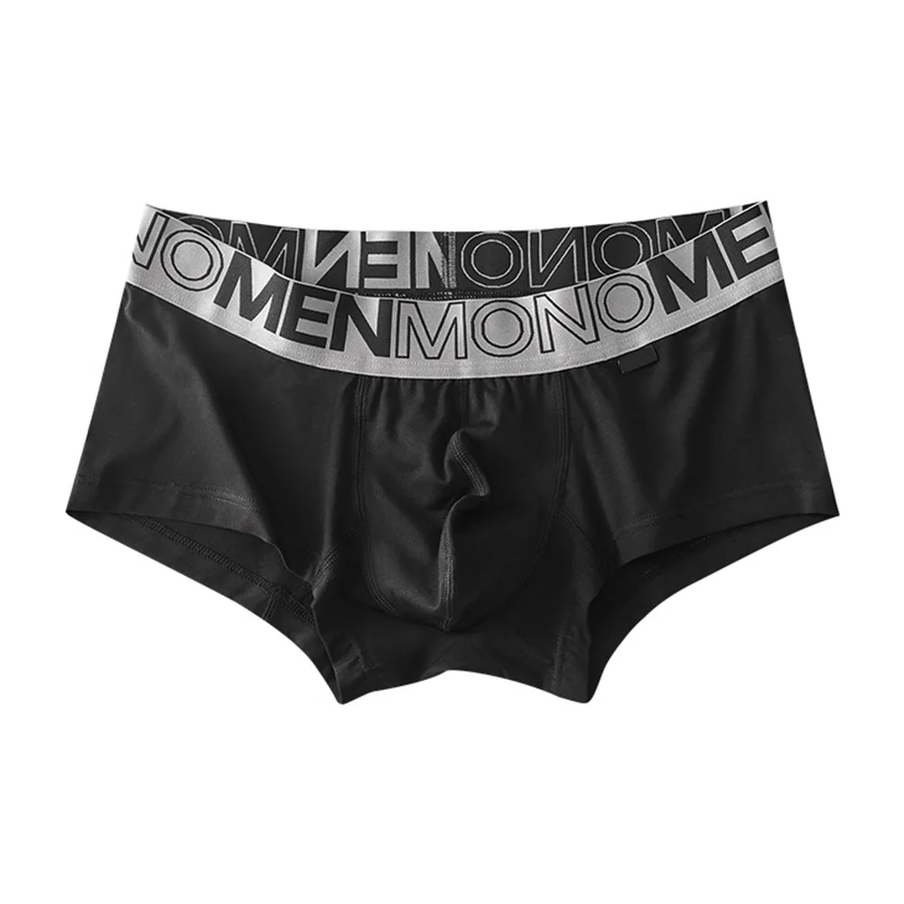 2025 الرجال الرياضة سراويل بوكسر لينة النوم ملخصات منخفضة الخصر سراويل مشروط ملابس داخلية قطنية الصلبة الانتفاخ الحقيبة جذوع الرجال السروال #4