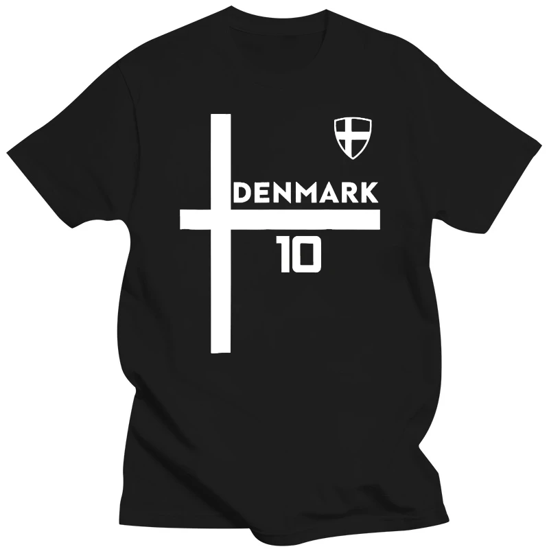 2019 New Summer Casual O-Neck Solid Color Loose Basic Denmark Soccers Jersey Shirt Fodbold Danmark 3D Print Tshirt