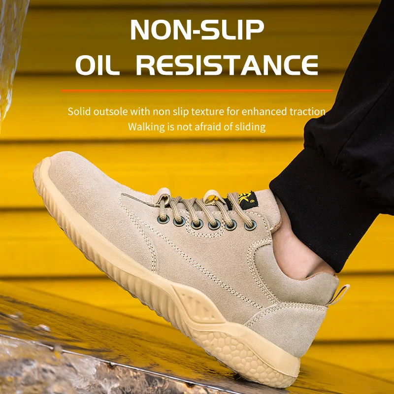 Scarpe antinfortunistiche da uomo per lavoro Sneakers sportive leggere dita in acciaio spedizione gratuita protezione Industria per i piedi originale