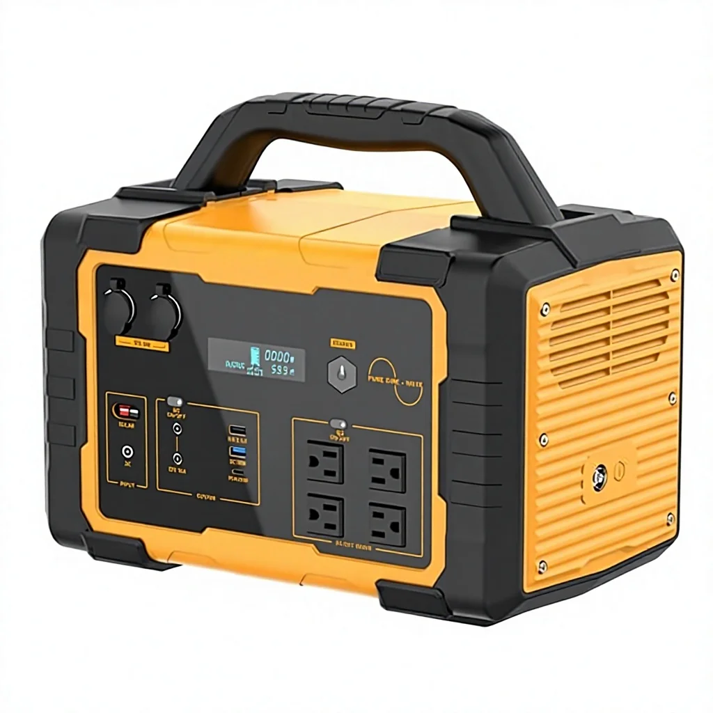 1000W Adjustable Portable Power Station 1024Wh LiFePO4 (2000W Peak) Backup Battery Solar Generator For Home Emergency Camping