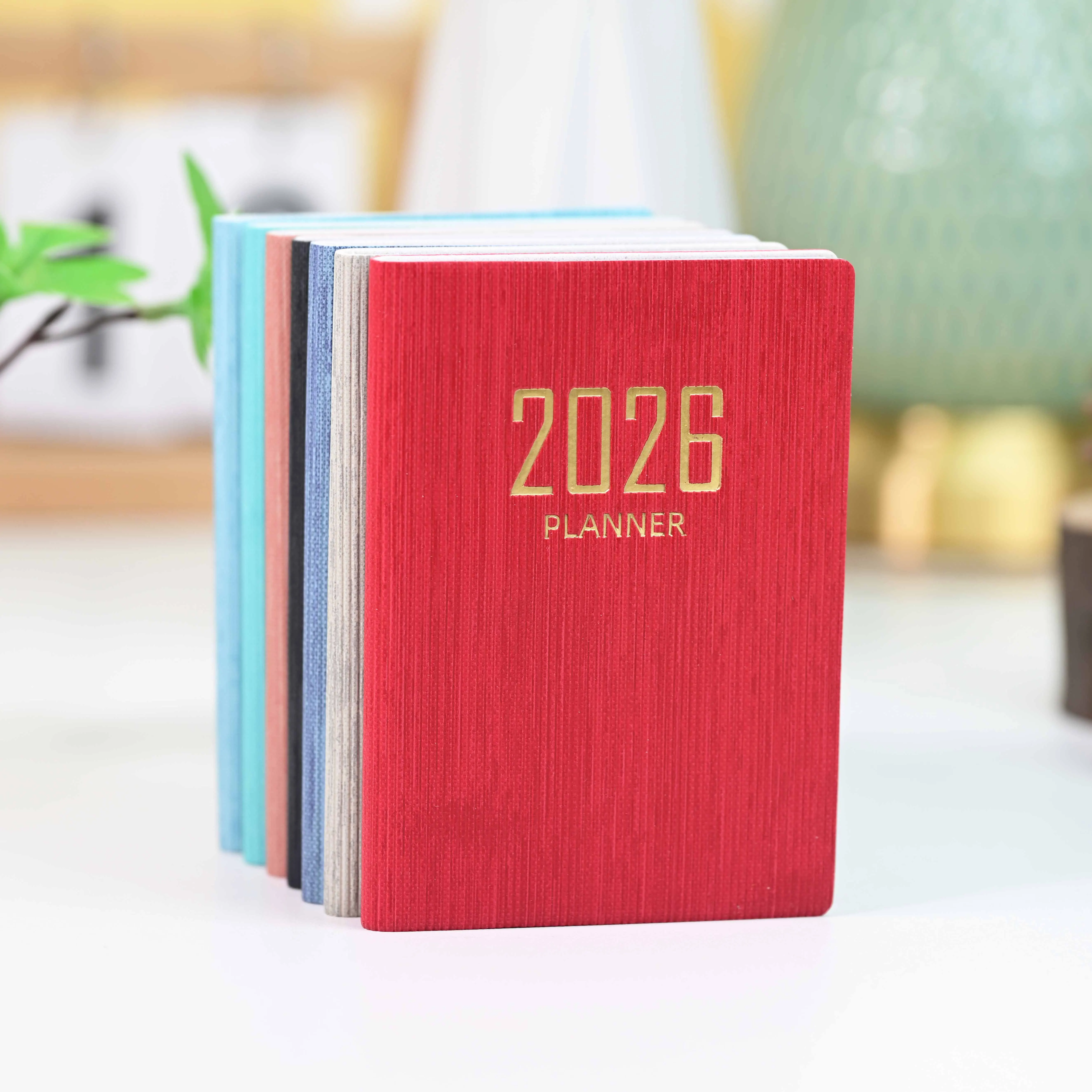 2026年 a7 英語スケジュール帳 2026年 厚手デイリープランノート 365日タイムカレンダーブック