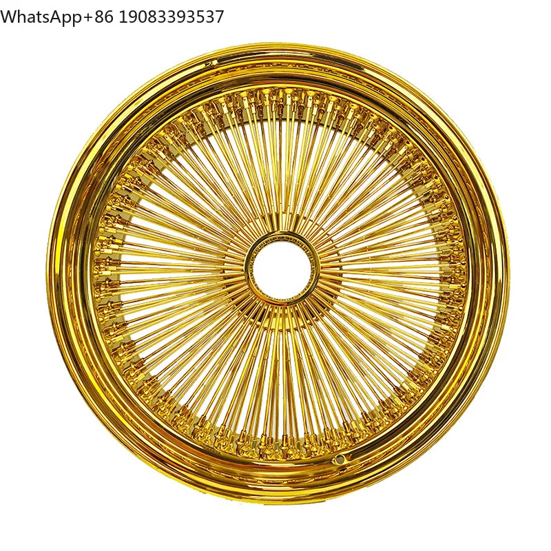 20x8 22x8 13 14 15 16 17 18 20 22 Inch Straight/Cross Lace Spokes 72 100 150 Spokes Gold Wire Wheels Chrome 4 5 6 Holes Car Rims