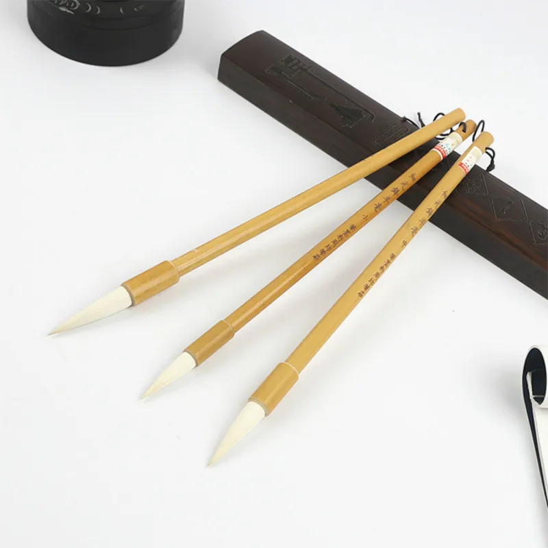 

Calligraphy Woolen Hair Brush Set Official Seal Script Writing Calligraphie Brush Chinese Traditional Painting Rendering Brushes