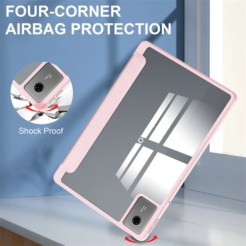 حافظة لهاتف Lenovo Idea Tab 11 Tb336fu Tb336zu مع حامل قلم غطاء PU مغناطيسي ذكي من الأكريليك الشفاف على Tab M11 Xiaoxin Pad 11 2025 #5