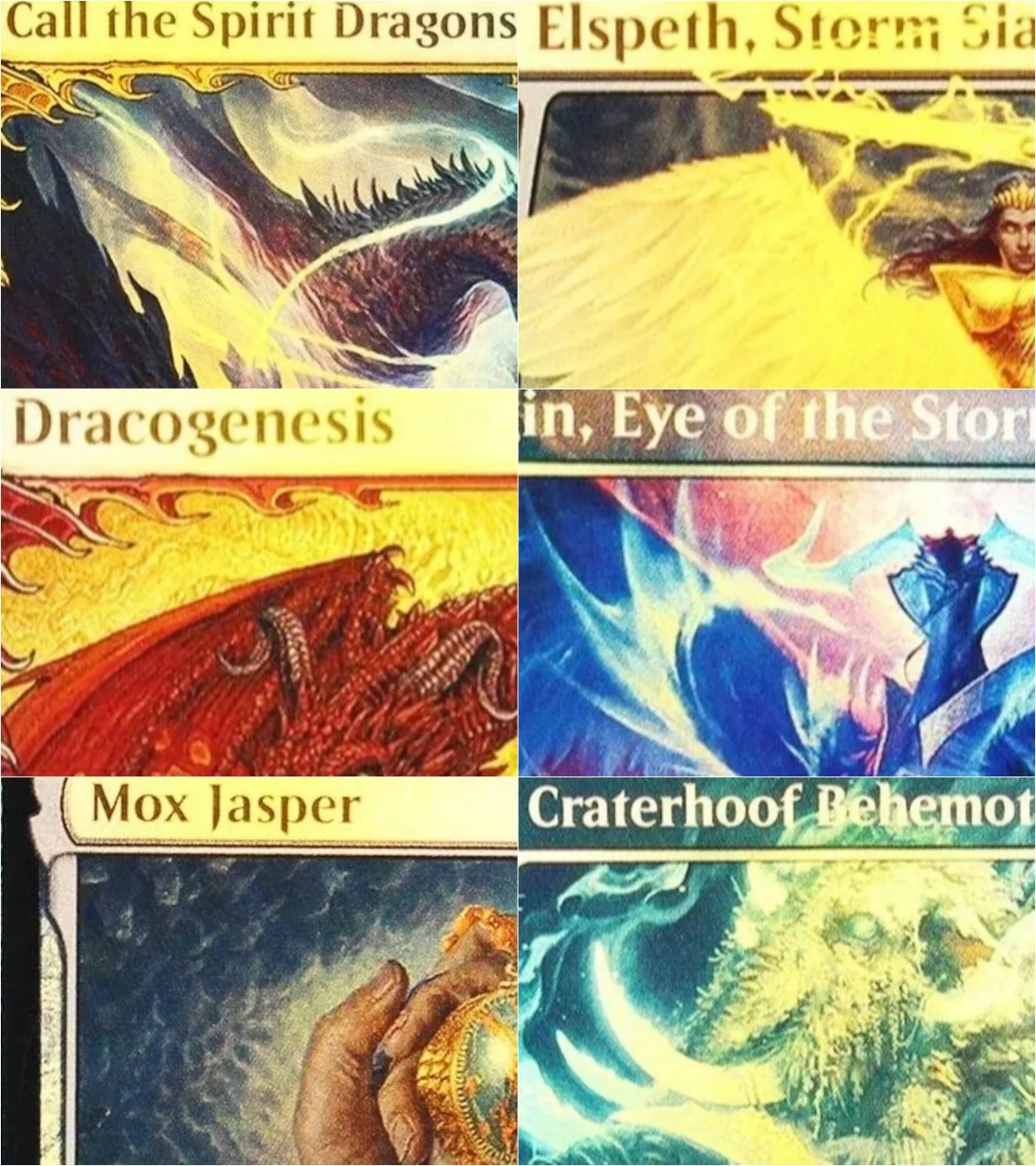 

(TDM) Foil "Dracogenesis/Mox Jasper/Elspeth,Storm Slayer" Magical Proxy Cards Top Quality Gathering Board Playing Trading Cards