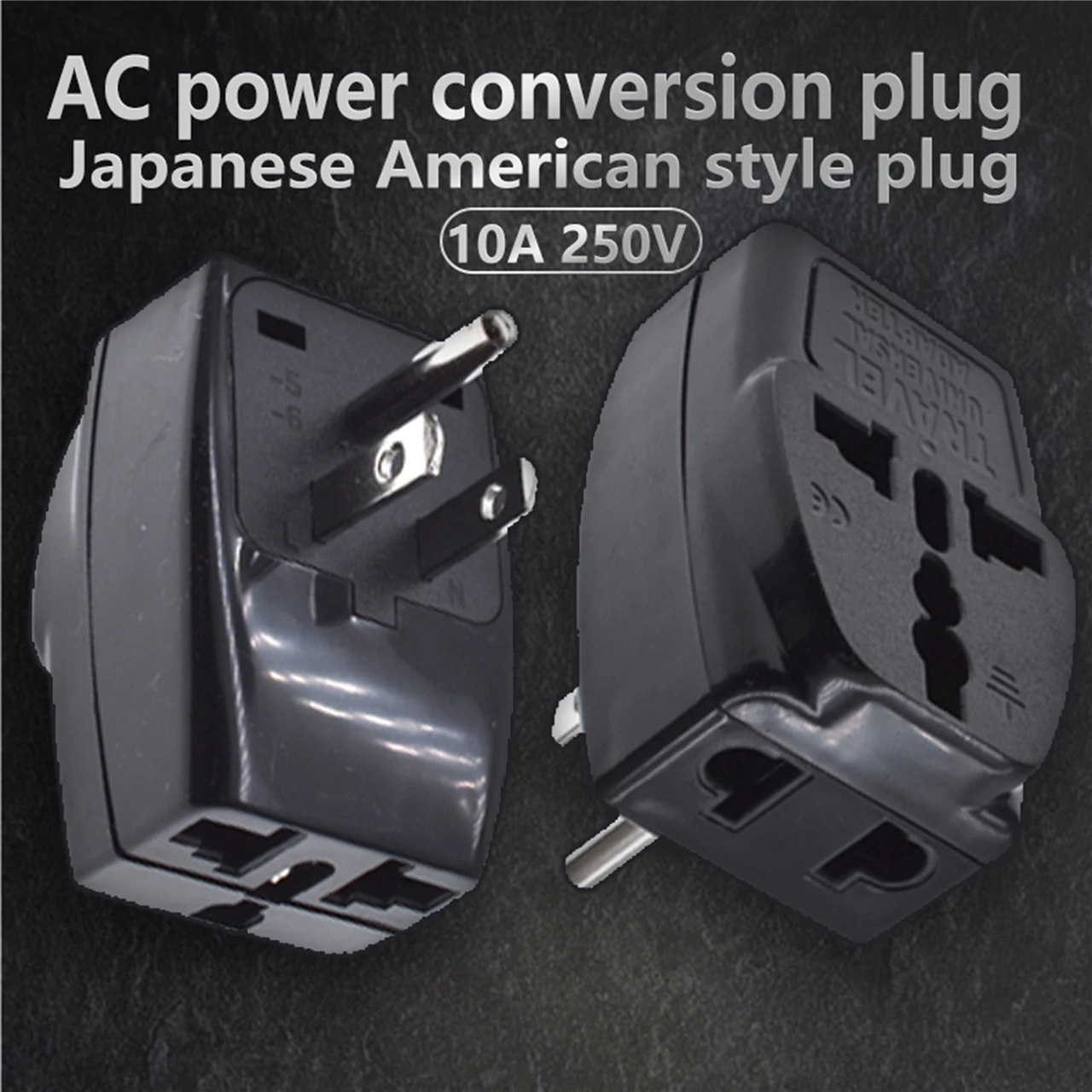 3-into-1 USA Canada Thailand travel adaptor plug universal socket convertor Type-B Japan and Philippines charging converters 10A