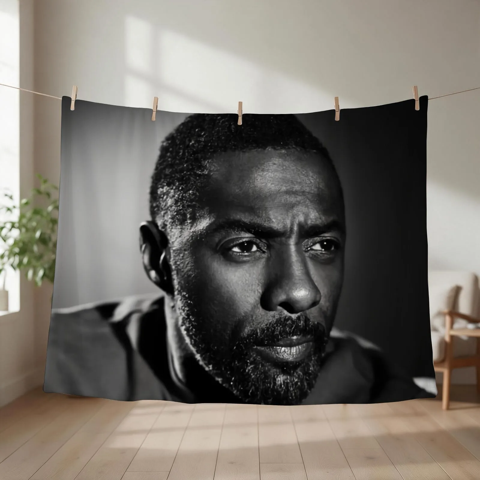 Wallpaper elba's Black White Throw Blanket couch cozy soft plush fuzzy picnic outdoor blanket