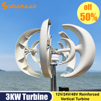 Poland Fast Delivery 3000W 24V 48V Vertical Wind Turbine  Small Wind Turbine Home Use Low Noise High Efficiency