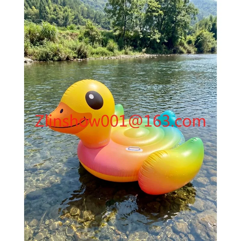 Children Adult Water Mounts Inflatable Toys Swan Flamingo Unicorn Row Peacock Floating Row