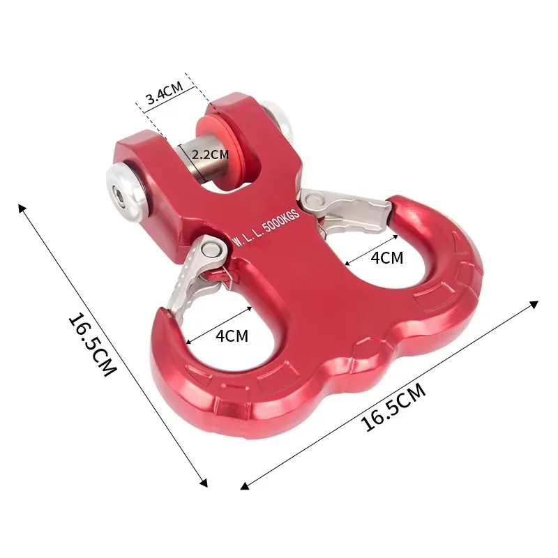 Picture 4: Euro Style Stainless Rescue Tow Hook, Base Ring With Tow Ball Max 12000LBS Camper Trailer Hardware