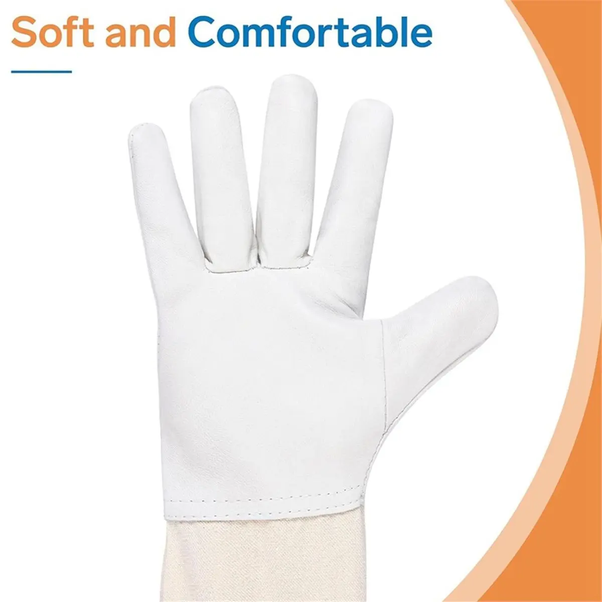 AB09 Beekeeping Gloves - Thickened Goatskin Bee Gloves for Men Women - Beekeeping Supplies