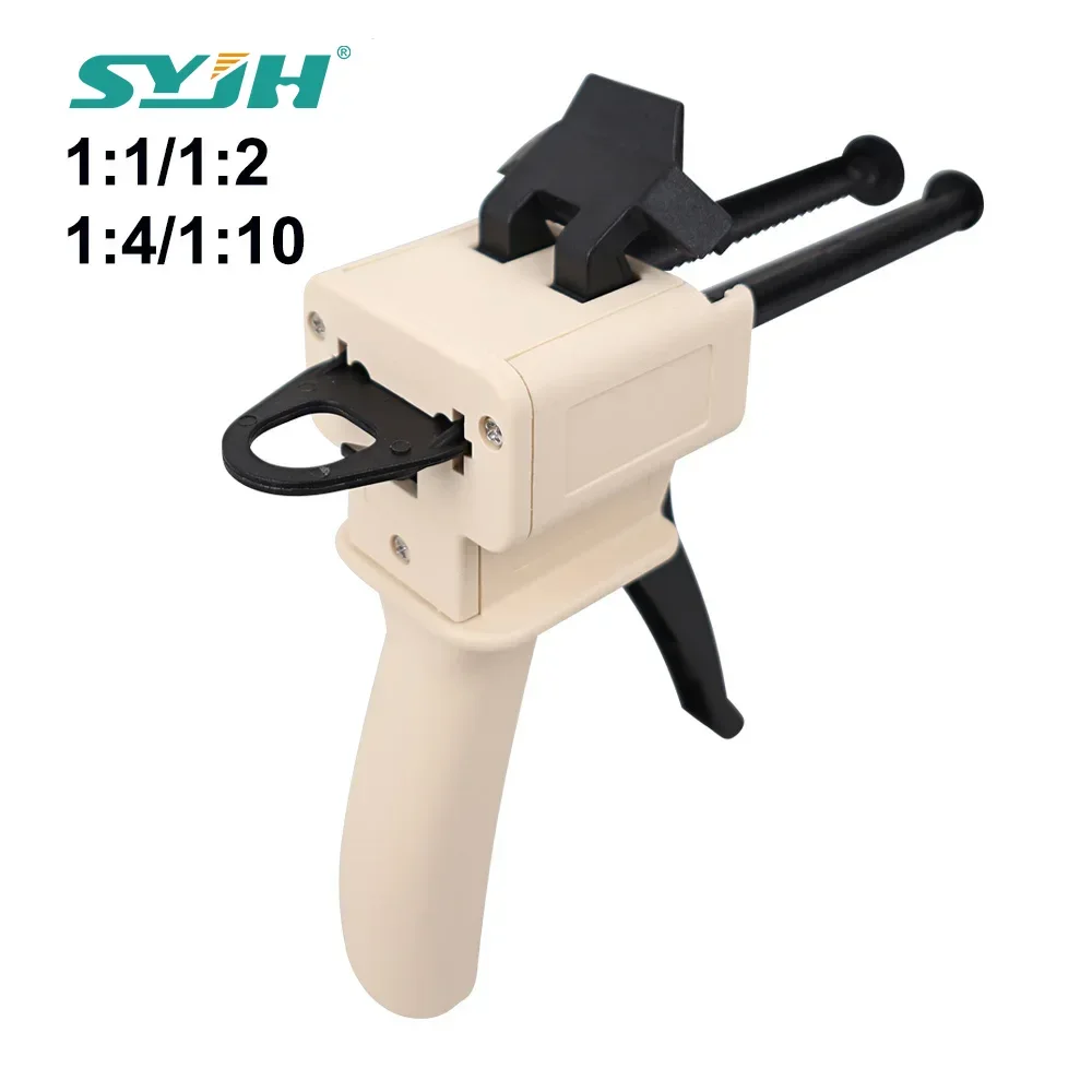 

Dental Impression Mixing Gun Dispensing 1:1/1:2 1:4/1:10 Universal Silicon Rubber Dispensing Gun Dentistry Lab Material Tools