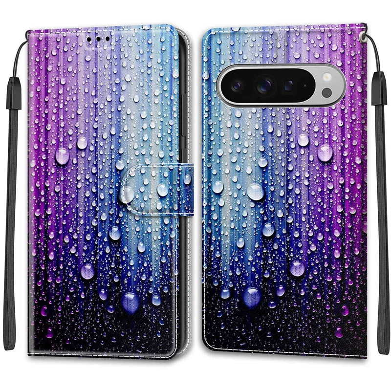 Flower Pattern Flip Case For Google Pixel 9A 8A 7A 7 8 9 Pixel9 Pro XL Pixel9a Wallet Leather Phone Cases Stand Book Cover Bags view 2