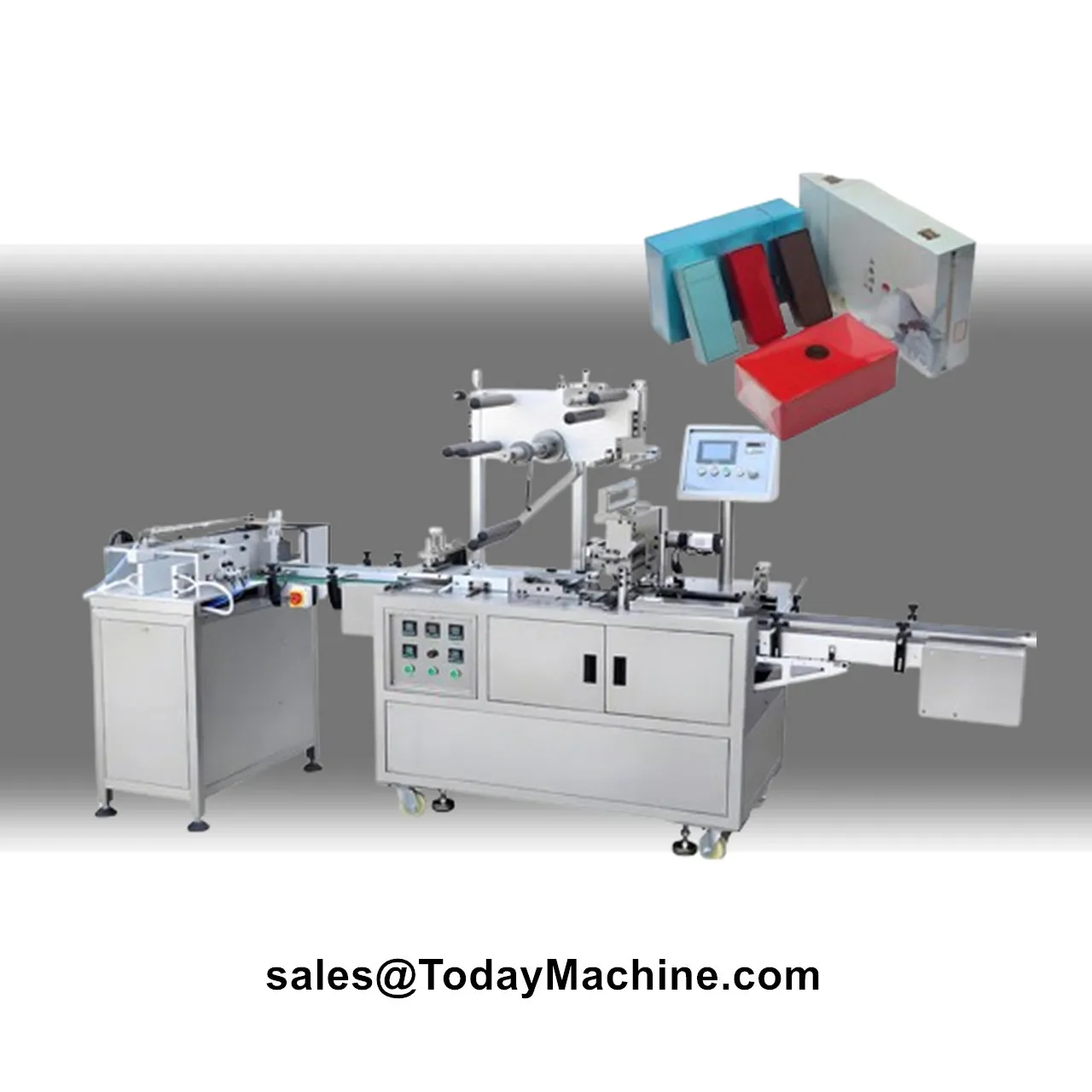 Automatic Perfume Box Plastic Packing Cosmetics Boxes Bopp Transparent Film 3D Wrapping Machine
