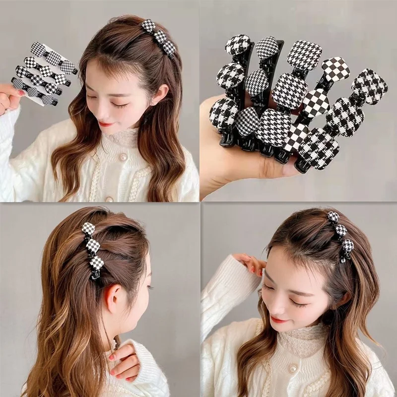 New Fashion Women Hairpins Korean Style Pearl Braided Hair Clip Side Headwear Girls Hair Accessories