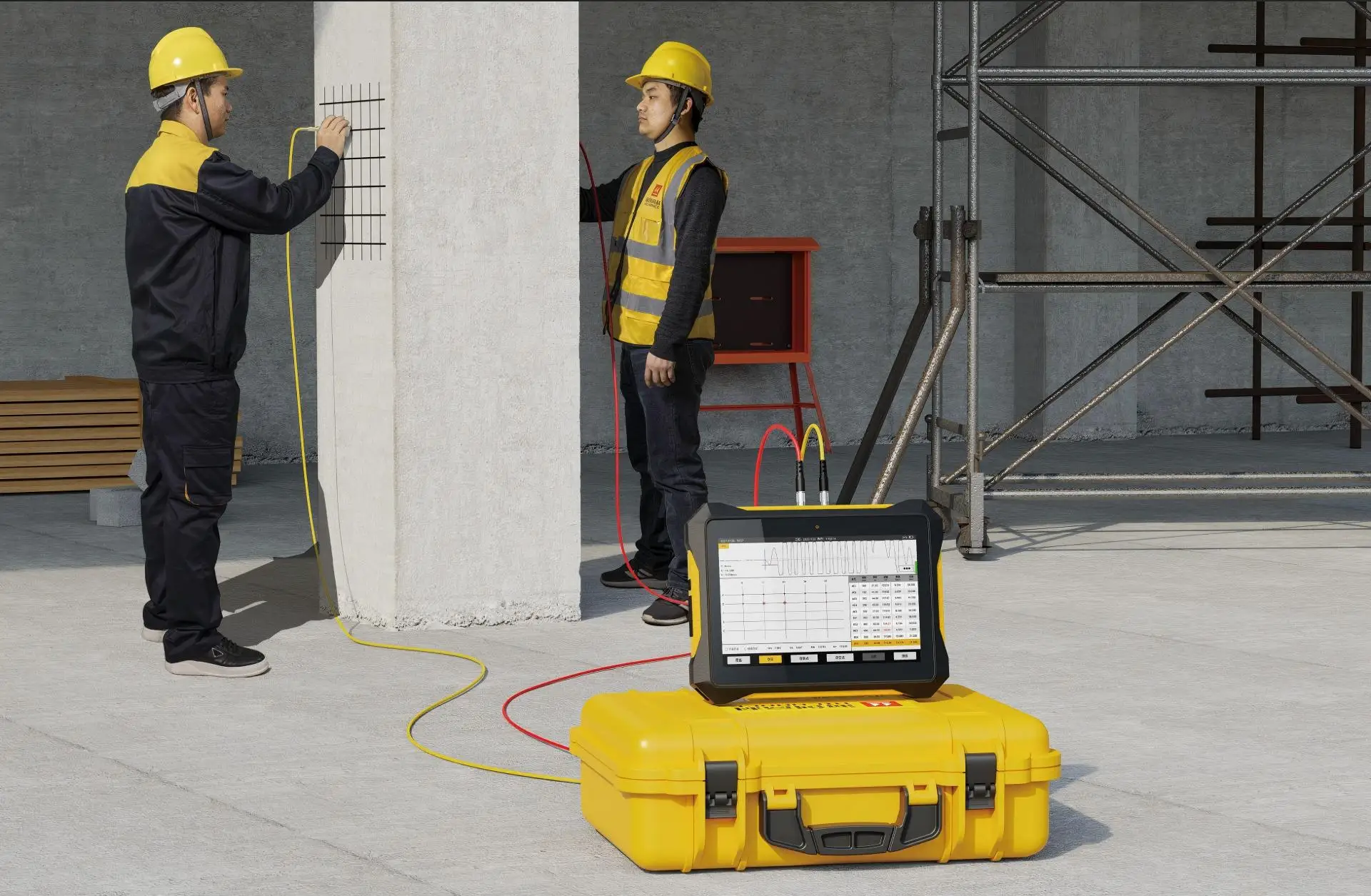 2026HC-U91 Concrete Ultrasonic Pulse Flaw for Internal Defects Crack Depth & Width Measurement