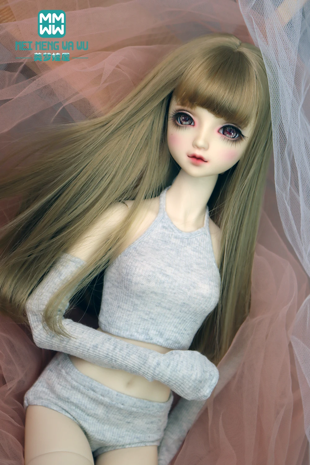 おもちゃ人形服　おしゃれなランジェリーセット　ピンク、白、グレー　60cm DD SD 1/3 BJDドール　球体関節人形アクセサリー