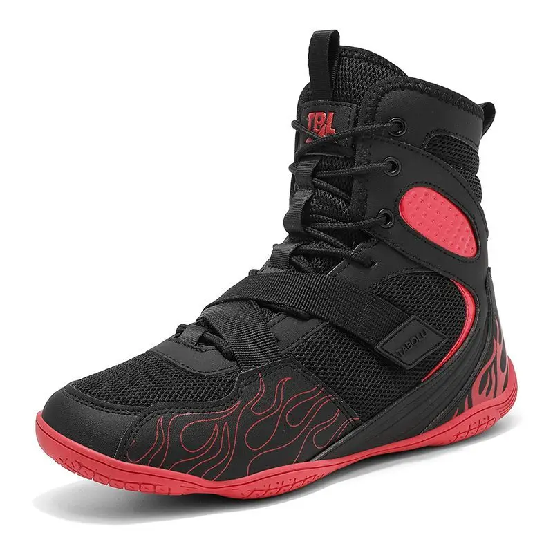 

High Quality Wrestling Sneakers for Man Lacing Wearable Men Boxing Fighting Boots Comfortable Mens Competition Sport Shoe