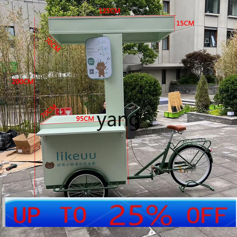 

CX Internet celebrity upside down donkey ice cream truck mobile coffee milk tea truck stall night market tricycle